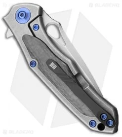 WE Knife Co. Vapor Frame Lock Knife SW Ti/Carbon Fiber (2.95" Stonewash) 804F 5 WE Knife Co. Vapor Frame Lock Knife SW Ti/Carbon Fiber (2.95" Stonewash) 804F -We Knife Co. We Knife Co Vapor FL SW Ti CF SW 804F BHQ 83820 jr side