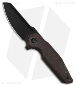 WE Knife Co. StarHawk Frame Lock Knife Bronze Titanium (2.8" Black SW) WE21017-2
