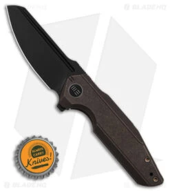 WE Knife Co. StarHawk Frame Lock Knife Bronze Titanium (2.8" Black SW) WE21017-2 -We Knife Co. We knife Co Starhawk FLK Bronze TI 2in Black SW BHQ 151714 td size