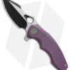 WE Knife Co. 605A Frame Lock Knife Purple Titanium (3" Black, Satin)