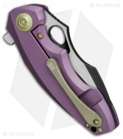 WE Knife Co. 605A Frame Lock Knife Purple Titanium (3" Black, Satin) -We Knife Co. we knife co 605A purple ti BHQ 37783 er side jr