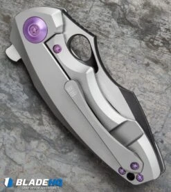 WE Knife Co. 605E Frame Lock Knife Titanium (3" Black, Satin) -We Knife Co. we knife co 605E ti BHQ 37787 er side