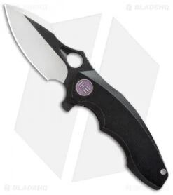 WE Knife Co. 605H Frame Lock Knife Black Titanium (3" Satin, Black)