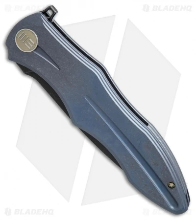 We Knife Co. 613A Frame Lock Knife Blue Titanium (4.2" Black) 2 We Knife Co. 613A Frame Lock Knife Blue Titanium (4.2" Black) - Image 2