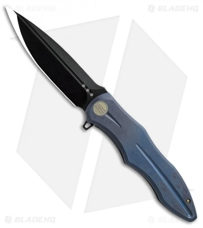 We Knife Co. 613A Frame Lock Knife Blue Titanium (4.2" Black) 1 We Knife Co. 613A Frame Lock Knife Blue Titanium (4.2" Black)