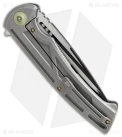 We Knife Co. 614E Frame Lock Knife Gray Titanium (4.125" Black/Satin) -We Knife Co. we knife co 614E gray ti black satin BHQ 51341 er side