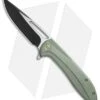We Knife Co. Cirrus 615E Frame Lock Knife Green Titanium (3.7" Black/Satin)