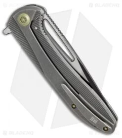 We Knife Co. Cirrus 615H Frame Lock Knife Gray Titanium (3.7" Black/Satin) -We Knife Co. we knife co cirrus 615H gray ti black satin BHQ 51352 er side