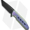 WE Knife Co. 602B Tanto Frame Lock Knife Blue/Green Titanium (3.6" Black SW)