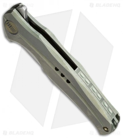 WE Knife Co. 601 Frame Lock Knife Green Titanium (3.75" Satin) 2 WE Knife Co. 601 Frame Lock Knife Green Titanium (3.75" Satin) - Image 2