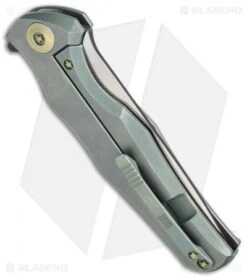 WE Knife Co. 601 Frame Lock Knife Green Titanium (3.75" Two-Tone) -We Knife Co. we knives 601 green two tone side cm