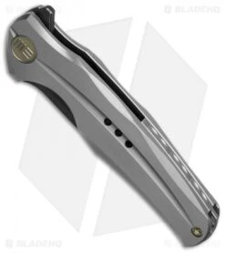 WE Knife Co. 601Q Frame Lock Knife Gray Titanium (3.75" Black SW) -We Knife Co. we knives 601 satin blk bottom cm